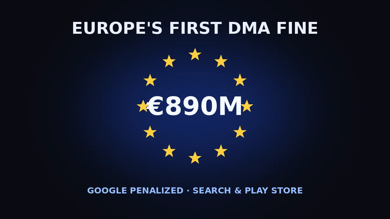 Europe's First DMA Strike: Google Fined $1 Billion for Self-Preferencing and Play Store Rules